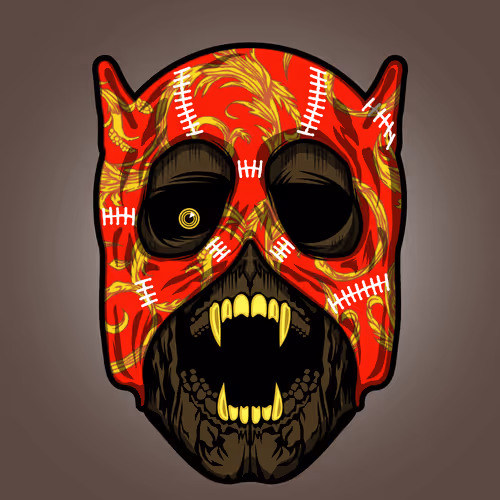 #19 ORNAMENT MASKED GRILL SKULL