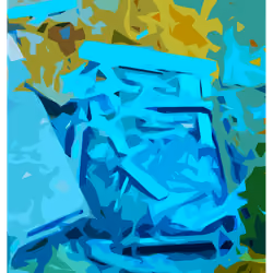 Abstract Backyard Debris