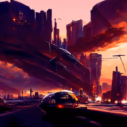 Futuristic city – End of the day #01