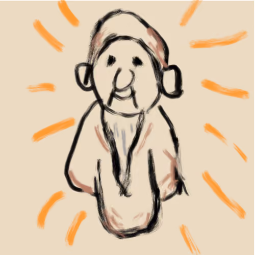 Happy old man