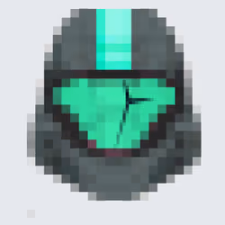 H3 ODST CYAN BATTLE DAMAGED VISOR