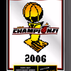 Miami HEAT - 15-bit 2006 NBA "Champions!" Banner NFT - 4/15