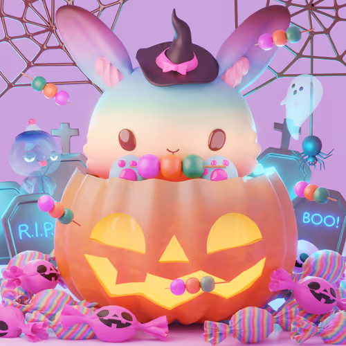 CNPcakeEX #00039 Halloween2022-Luna Rainbow Dango