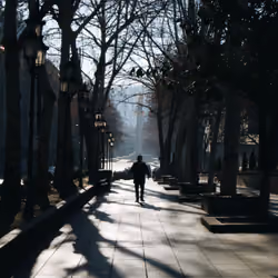Morning sun on Shota Rustaveli Street