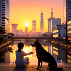 dog &girl