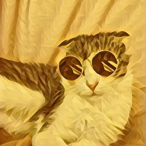 Gold Tofu Cat