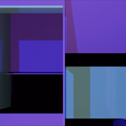 Facade with Blue Light