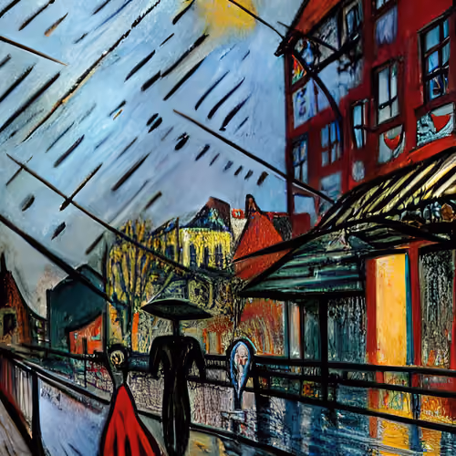 'A Street in Paris in the Rain #2' |Paolo Galleri|