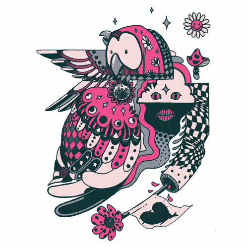 Moon Owl Pink