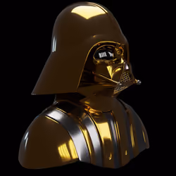 Gold Vader 3D Bust