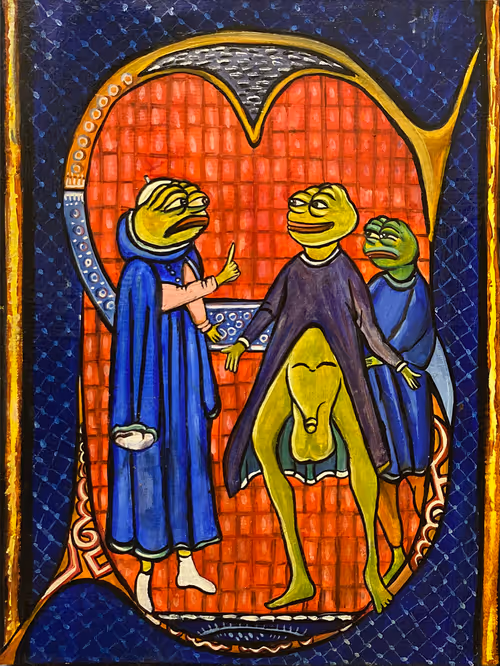 Medieval Medical Manual or Pepe with Really Big Testicles