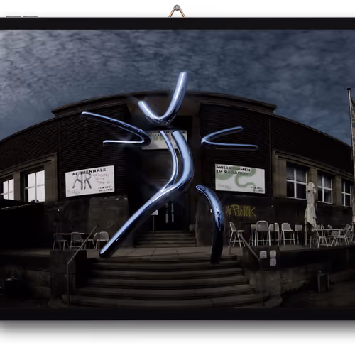 PunkBlue #152 Black - Interactiv 1/1 google streetart guerilla