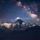 A perfect coalescence - Mountain , Milkyway & fireflies