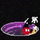 Mickey in a Warp Hole