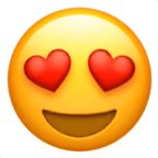 Smiling Face with Heart-Eyes emoji 