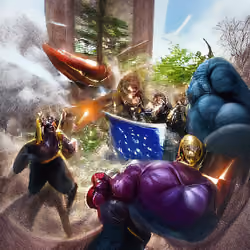 Avengers Fantastic World fighting for liberty against thanos Art Video by MM 