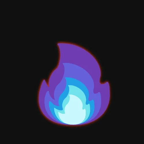Purple and Blue Colorful Flame GIF