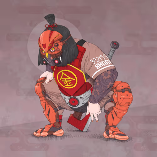 BEAST MASKED SHOGI SOLDIERS