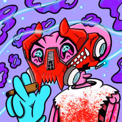 Smoking Skull #403