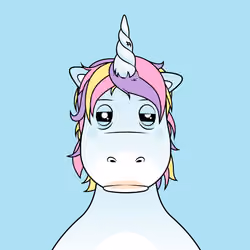 rainbow hair unicorn blue