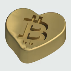Gold Heart Bitcoin Pinger #5