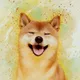 Watercolor #55 Shiba Inu