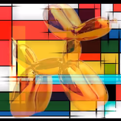 Dog-Balloon-Gold #002