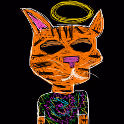 Hand Drawn Gutter Cat Gang 593