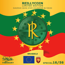 ReillyCoin Limited Edition European Union State Collection Brussels Special No.16 of 56 Unique Piece
