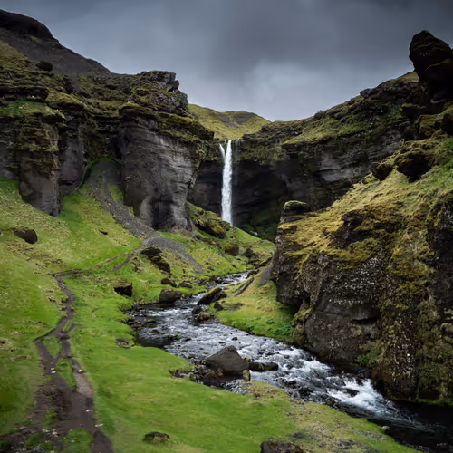 Kvernufoss Waterfall