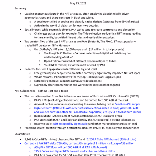 PAK Cube/ASH One Pager