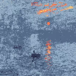 Pixel Painting #6: Claude Monet - Impression, Sunrise