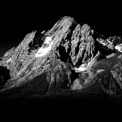 Portrait of Mt Moran, Grand Teton National Park, WY, USA