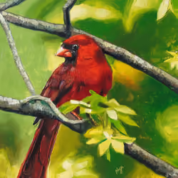 Serie animals and birds. Oil Painting.