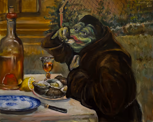 Pepe Monk with Oysters