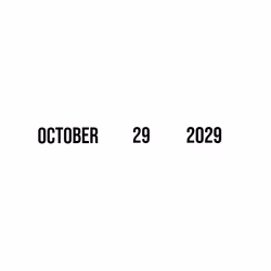 October 29 2029