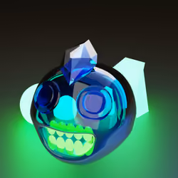 Just A Transparent Glowing Green Dude