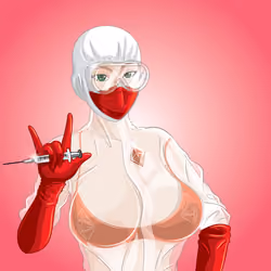 Red queen in PPE costume