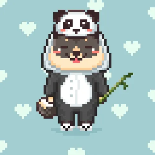 Chonky Shiba #015 - Panda