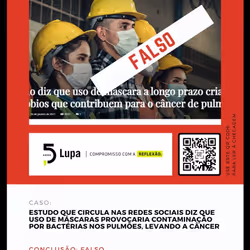 Agência Lupa - Máscara e câncer
