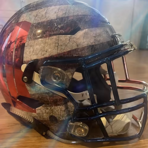 NFL Riddell SpeedFlex F/S Authentic 9/11 Tribute HYDRO DIPPED Helmet! 