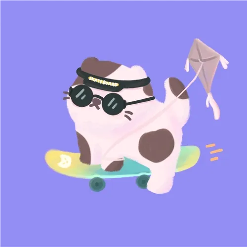 Skateboard cat #89