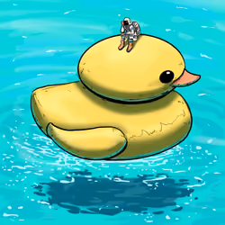 Adrift on a duck 