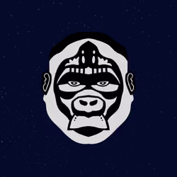 Vibrant Astrologist Gorilla Head 
