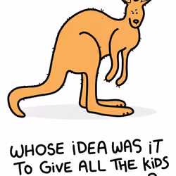 100 Grumpy Animals Card 100/100: Grumpy Kangaroo