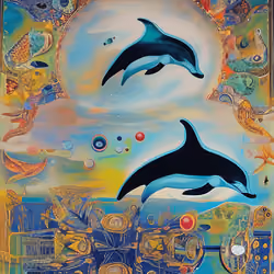 swimming dolphins