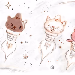 Purrfect Day Book - original sketch page 6-7  -  1/1