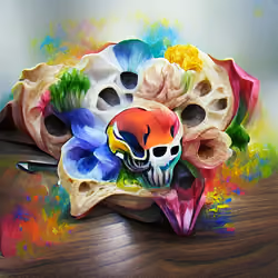 #19 of 500 - Flower Skulls