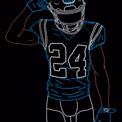 #24 Blue Neon Baller