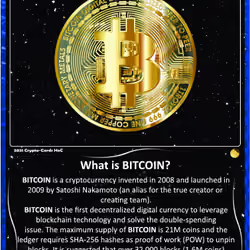 Crypto-Cards HoC BITCOIN Blue Refractor S1C7-SN22
